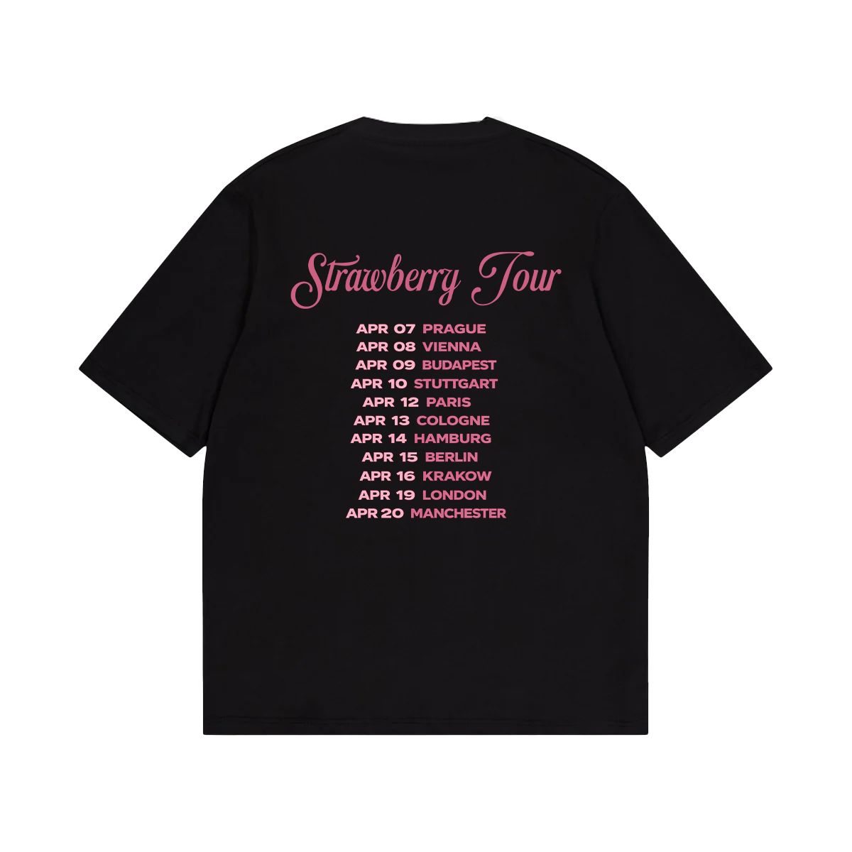 Strawberry Tour 2026 T-Shirt Black